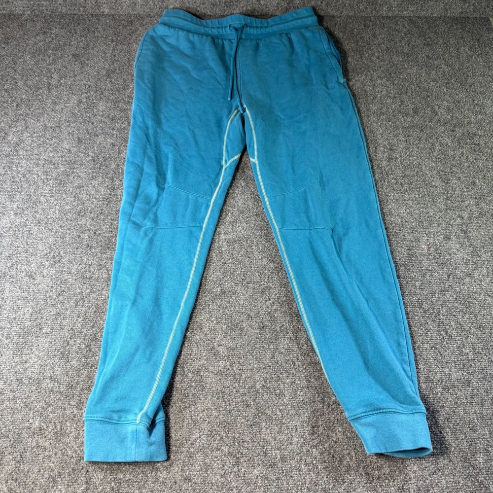 Fabletics Mens Postgame Slim Jogger Sweatpants Teal Blue Size M PT2252177